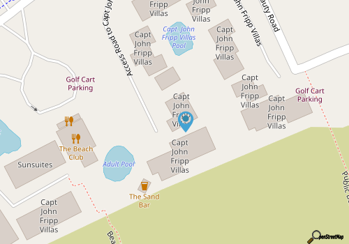 338 Capt John Fripp Villa W/Cart, Cards Available! map location