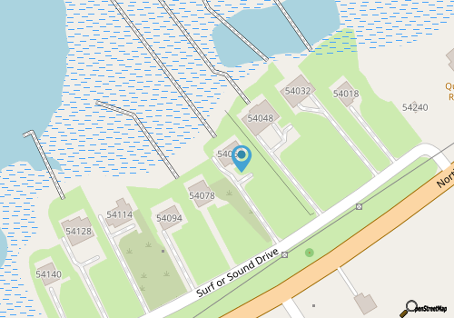 Soundfront house with private dock, hot tub, WiFi, & beautiful views map location