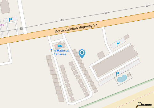 Romantic Hatteras Studio | Rooftop Ocean Views, Free WiFi & Club Hatteras Access map location