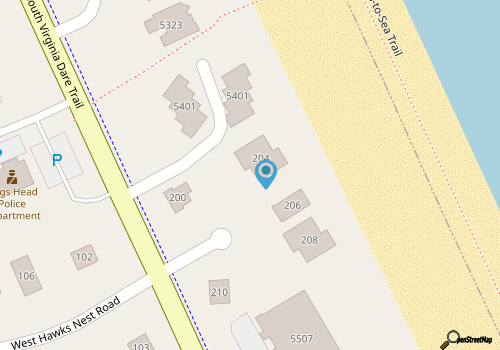 Oceanfront 4-bedroom condo with a wood burning fireplace in peaceful Nags Head map location