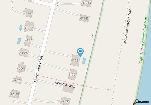 Oceanfront, Dog Friendly Home in Avon with Private Swimming Pool and Hot Tub map location