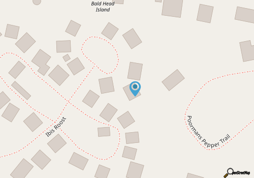 Ibis Roost Cottage Community Pool Coastal Decor 3 BR/3BA Sleeps 6 BHI Club map location