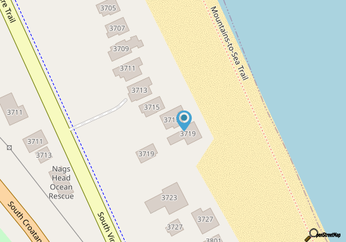 Oceanfront 5 bedroom in Nags Head, NC Outer Banks. Art lovers home.  map location