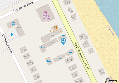 Saltaire Cottages4: 2BR Ocean View Steps2 Private Beach Access Screen Porch Pool map location
