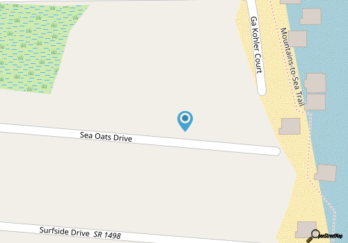 Enjoy a semi-oceanfront getaway, just two houses away from easy beach access! map location
