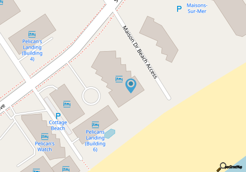 A Place at the Beach A105 New flooring Oceanfront map location