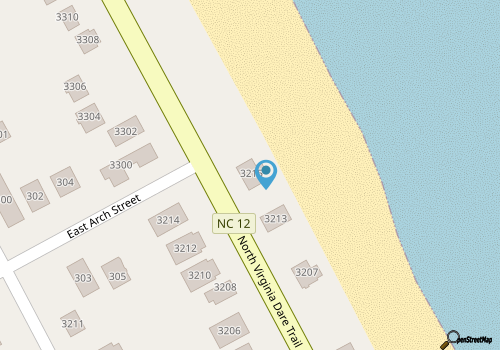 5005 - Herbie's Oceanfront in Kill Devil Hills, NC, featuring 4 bedrooms and stunning ocean views. map location