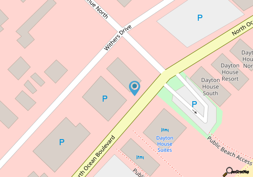 2-bedroom direct oceanfront condo in Myrtle Beach map location