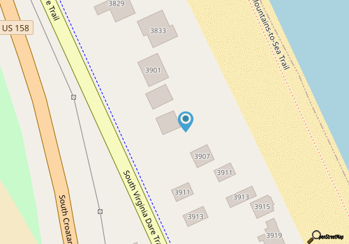 Oceanfront Nags Head Cottage ? Private Beach Access ? Dog Welcome ? Beach Chairs map location