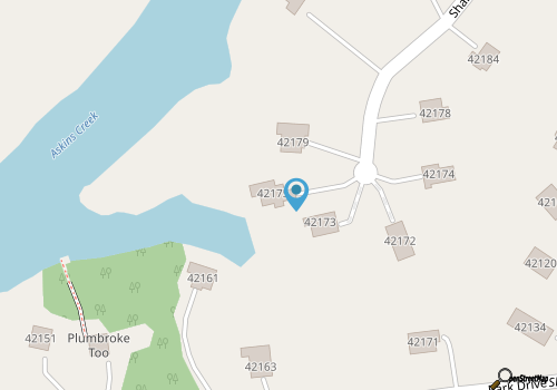 Waterfront dog-friendly house with private hot tub, pool access & central AC map location