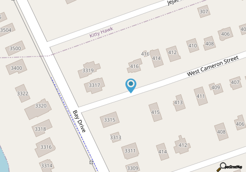 Coastal living apartment with Hottub, bikes Kill Devil Hills map location