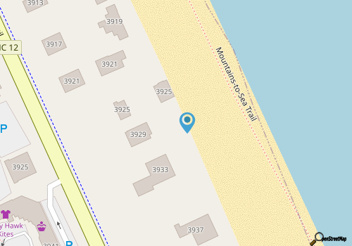 Gorgeous old nags head oceanfront home with spacious decks and beautiful views! map location