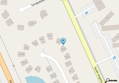 5 BR Nags Head second row beach house in Sandbar map location