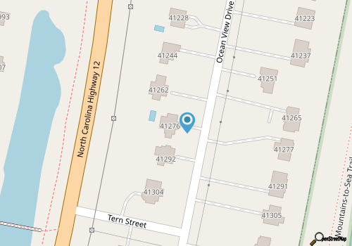 Ocean-view house with pool, hot tub, game room, balcony, deck, & beach access map location