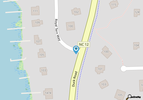 Hidden Aweigh OBX — Coastal Retreat in Duck, Short Walk to Beach map location