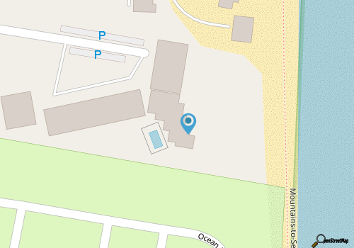 Oceanfront condo with outdoor pool, W/D BBQ, and balcony map location