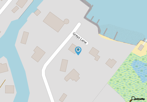 La Fortezza: Soundfront, large yard, covered porches, small dock. map location