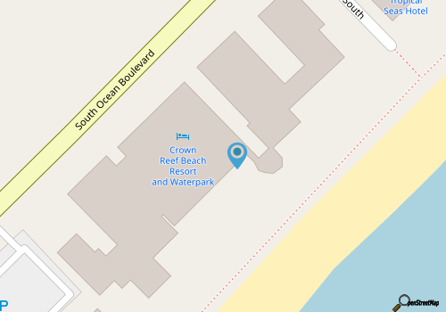 Up graded Oceanfront condo at Crown Reef Resorts map location