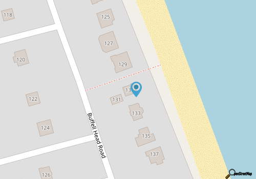Beautiful oceanfront home to spot dolphins and see crashing waves map location