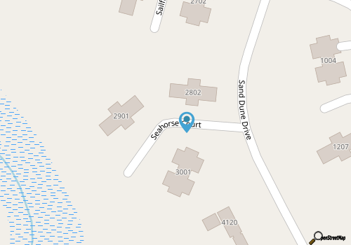 Dog-friendly condo with pool, tennis court, and modern amenities map location