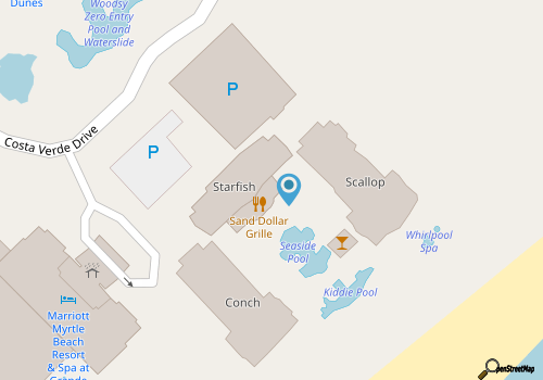 Marriott's Ocean Watch Villas at Grande Dunes, S. Carolina 2BR Suite Getaway map location