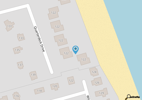 Oceanfront townhome with sound access in Duck! map location