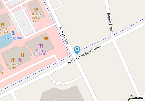 Lovely villa with balcony, rooftop pool, hot tub, & parking - 1 block to beach map location