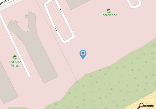 Oceanfront resort condo with WiFi, balcony, pool, grills, & beach access map location