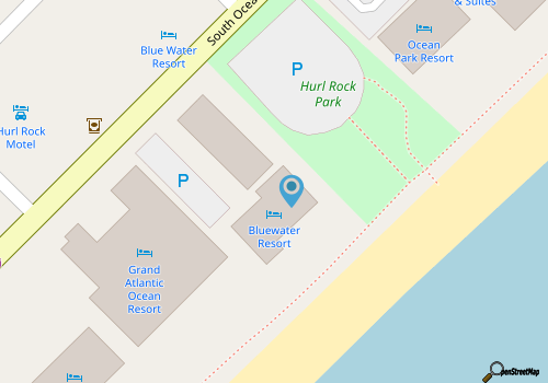 Blue Water Resort #17 Ocean view condo map location