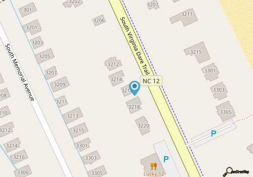 Semi-ocean front home in Nags Head for rent map location
