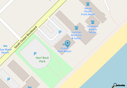 Ocean Park 320 Oceanfront with King map location