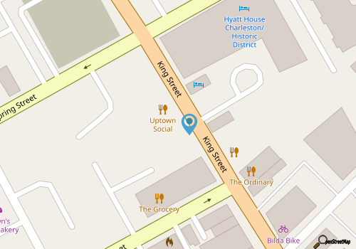 Charleston 2 BR presidential with balcony overlooking  King St prime location map location