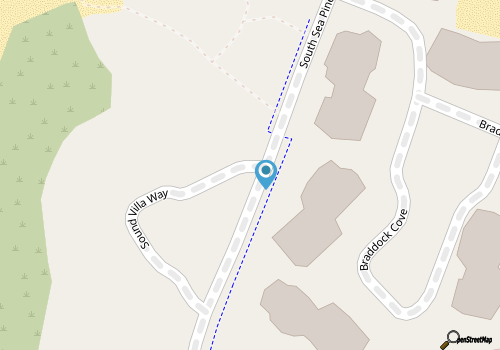 Spacious waterview haven with decks, firepit, AC, WiFi, pool - walk to beach map location