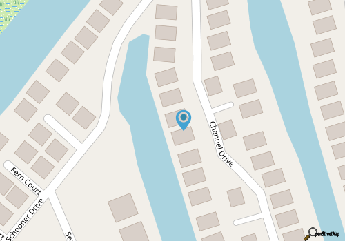 Waterfront home near the beach with outdoor gathering areas, pools & piers map location