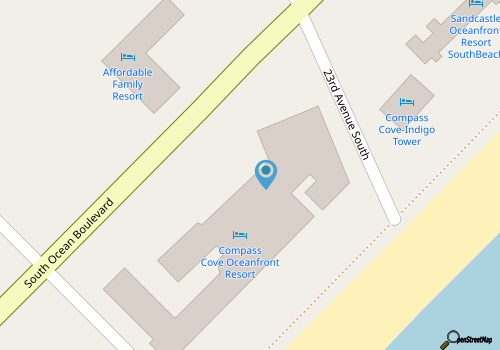 Compass Cove Resort Unit 1217 - Oceanfront map location