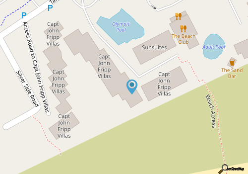 DIRECT BEACH FRONT/OCEAN FRONT.  John Fripp Villa 101 map location