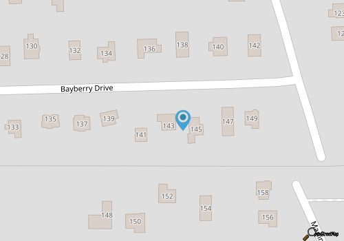 4 bedroom Bayberry Bluff home a short bike ride or walk away from everything in Duck map location