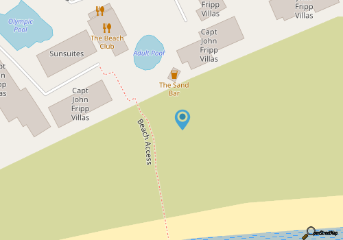 144 Captain John Fripp - Ocean Front - Next to Main Beach Access at Beach Club map location