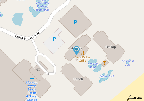 Oceanfront - 2 Bedroom - Marriott's OceanWatch Villas at Grande Dunes - Full Resort Access map location