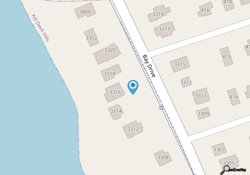 Outer Banks Cottage in KDH/2 min drive to beach map location