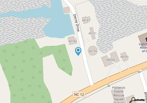 Spacious Cottage Rental for Families in Buxton, North Carolina map location