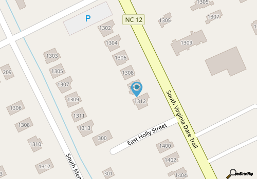 K1487 Sandy Paws. Kill Devil Hills, Beautiful Semi-Oceanfront, Pool, Elevator map location