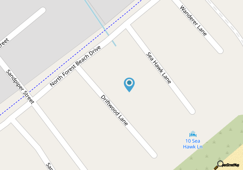 North Forest Beach home with a private pool and four primary suites map location