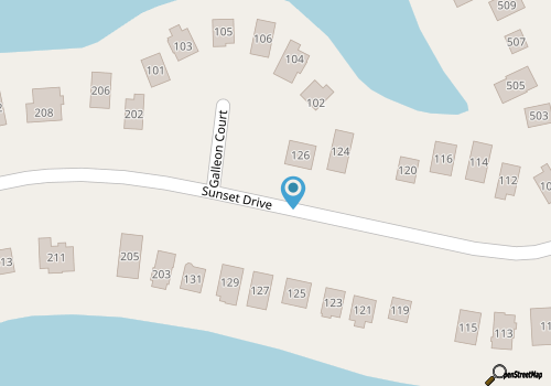 New 3-BR house in the gated community of Colington Harbour, Kill Devil Hills, NC map location