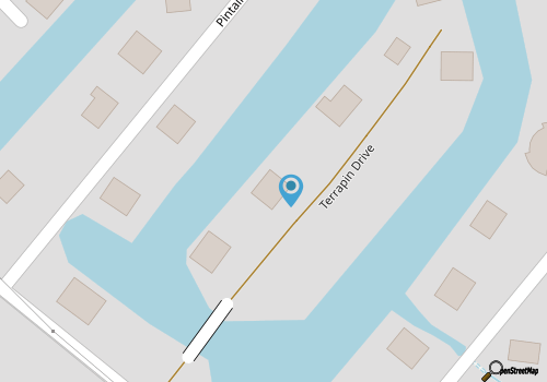 The Dock House: Waterfront on canal in Oyster Creek map location