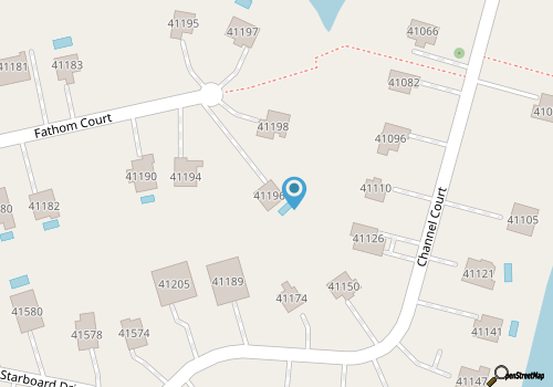 Dog-friendly home with private pool, hot tub, foosball, & AC - walk to beach map location