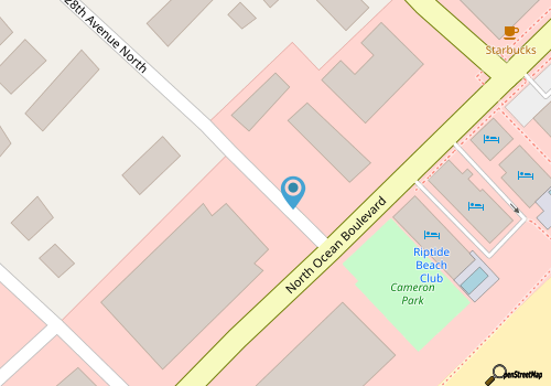 Spacious 3-bedroom condo in Myrtle Beach with AC and ocean views 6th floor map location