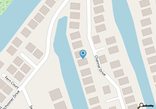 Waterfront home near the beach with outdoor gathering areas, pools & piers map location