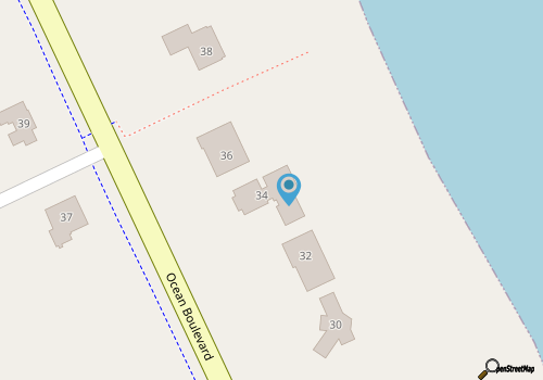 Oceanfront home, 5 bedrooms, 4.1 baths, Excellent surf fishing location! map location