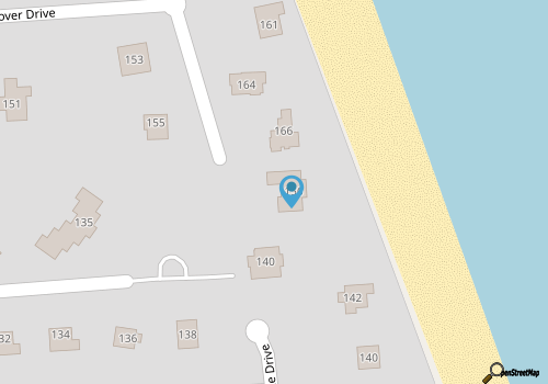 4110 - Coop's Cottage Oceanfront in Duck, NC, featuring 4 bed 4 bath, hot tub map location